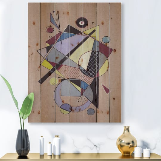 Designart - Colored Geometric Abstract Compositions IV
